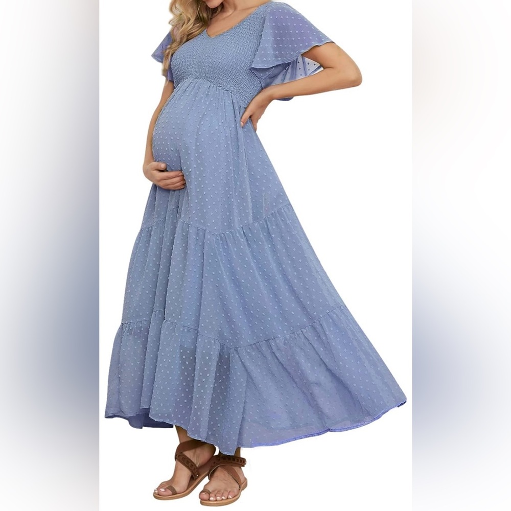 Swiss Dot Maternity Dress